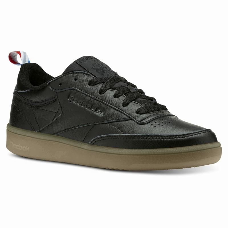 Tenisi Reebok Club C 85 Dama Negrii/Albi Romania OA4862IC
